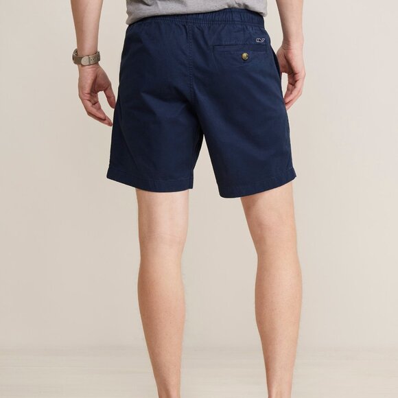 Vineyard Vines 7 Inch Pull-On Island Shorts Dark Blue - New - Picture 4 of 6